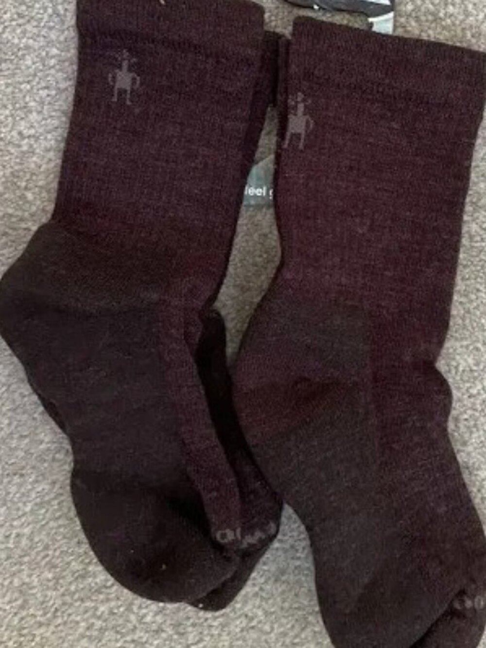 2 Pack - SmartWool Everyday Solid Ribbed Crew Socks Women's Small NWT Chestnut